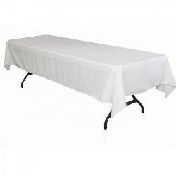 60'x120 Rect. White Linen Linens