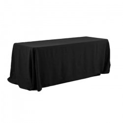 90x132 Rect. Black Linen Linens