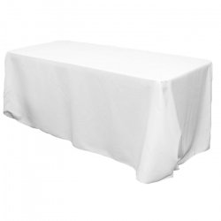 90x156 Rect. White Linen Linens