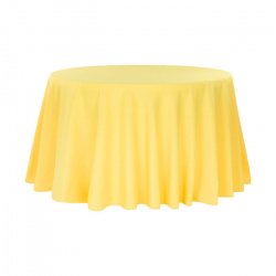 120 Round Lemon Linen Linens