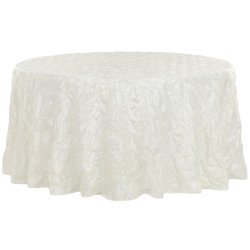 108 Round Ivory Lace Linens